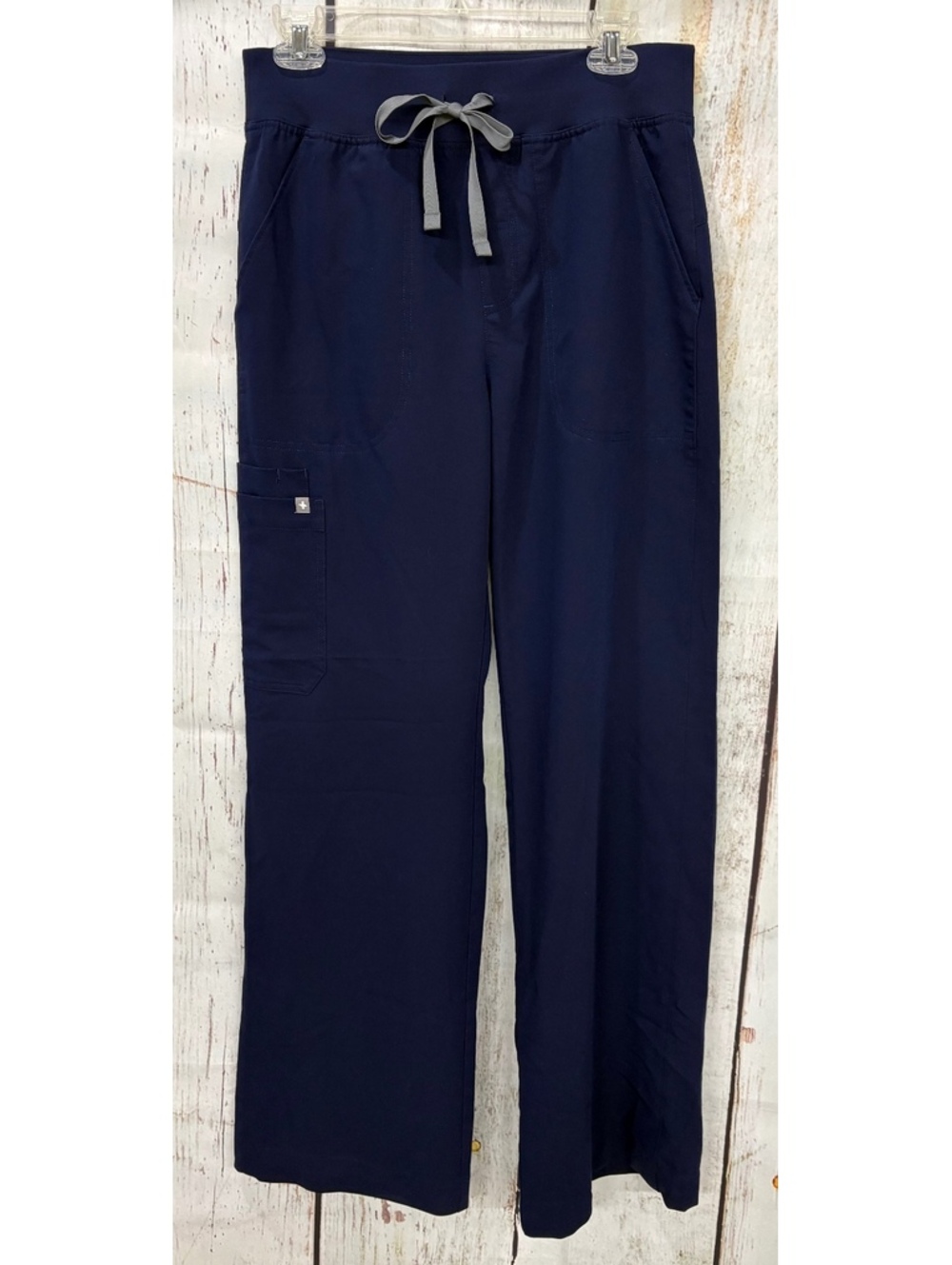 FIGS Women’s Isabel High-Rise Wide-Leg Scrub Pants Navy Blue Size M Tall EUC